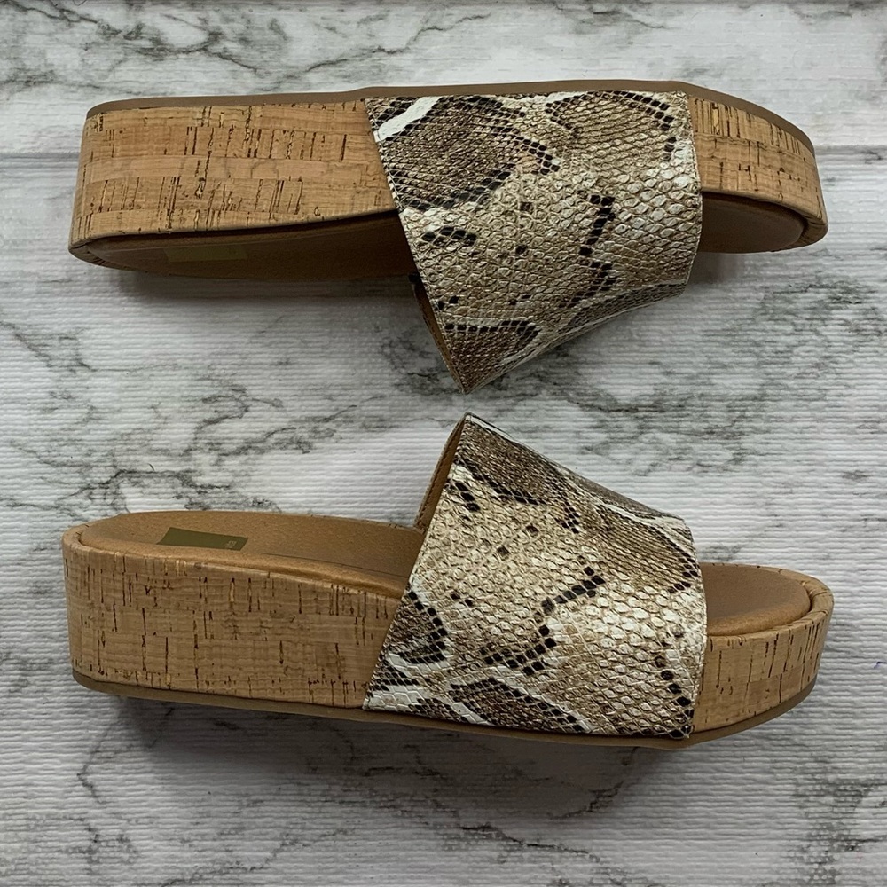 Dolce Vita Snake Print Platform Slides - image 3